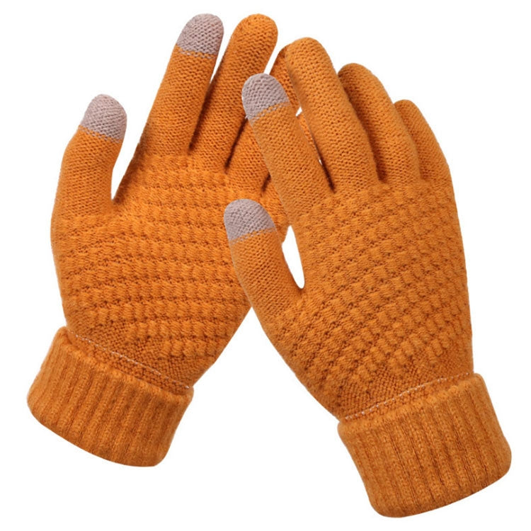 Winter Touch Screen Gloves Women Men Warm Stretch Knit Mittens Imitation Wool Thicken Full Finger Gloves, White, Grey, Black, Yellow, Navy Blue, Kids White, Kids Black, A-Navy Blue, A-Black, A-White, A-Grey, B-Grey, B-Blue, C-Yellow, C-Blue, C-Purple  ...