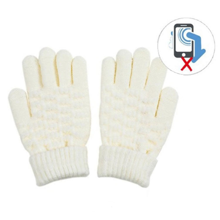 Winter Touch Screen Gloves Women Men Warm Stretch Knit Mittens Imitation Wool Thicken Full Finger Gloves, White, Grey, Black, Yellow, Navy Blue, Kids White, Kids Black, A-Navy Blue, A-Black, A-White, A-Grey, B-Grey, B-Blue, C-Yellow, C-Blue, C-Purple  ...