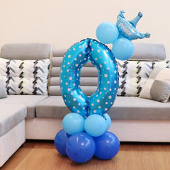 Number Foil Balloon Happy Birthday Decoration, Number 0, Number 5
