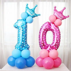 Number Foil Balloon Happy Birthday Decoration, Number 0, Number 5