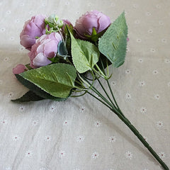 Beautiful Rose Peony Artificial Silk Flowers Small Bouquet Fores Home Party Spring Wedding Decoration Fake Flower, Pink, White, Blue, Pink and dark pink, Purple, Dark Pink, Orange, Red
