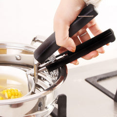 Home Camping Hinking Anti-hot Anti-Scald Pot Bowl Pan Bowl Gripper Cookware Cooking Picnic Arm Holder Carrier Handle Clip Clamp, Bowl Picker, Black