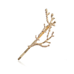 3 PCS Vintage Tree Branch Hair Clips Girls Alloy Hairpins, Length: 7.8 cm, Gold, Sliver