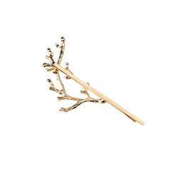 3 PCS Vintage Tree Branch Hair Clips Girls Alloy Hairpins, Length: 7.8 cm, Gold, Sliver