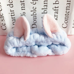 Cute Elastic Cat Ears Headbands Women Girls Makeup Face Washing Headband Hairdo Facial Mask Headwrap Hairband Hair Accessory