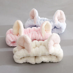 Cute Elastic Cat Ears Headbands Women Girls Makeup Face Washing Headband Hairdo Facial Mask Headwrap Hairband Hair Accessory