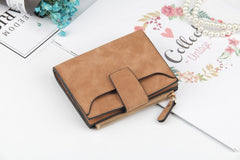 Leather Women Hasp Small Slim Coin Pocket Purse Cards Holders Wallet