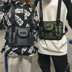 Casual Sports Backpack Contrast Color Men and Women Student Bag