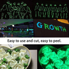 Reflective Glow Tape Self-adhesive Sticker Removable Luminous Tape Fluorescent Glowing Dark Striking Warning Tape, 2cm  x 3m