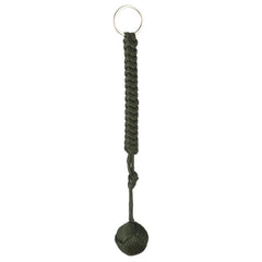 Outdoor Security Protection Black Monkey Fist Steel Ball Bearing Self Defense Lanyard Survival Key Chain
