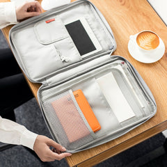 Multi-functional A4 Document Bags Portable Waterproof Oxford Cloth Storage Bag for Notebooks，Size: 33cm*24*3.5cm