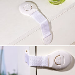 10 PCS/Lot Child Lock Protection Of Children Locking Doors For Children Safety Kids Plastic Lock, 10 PCS  White