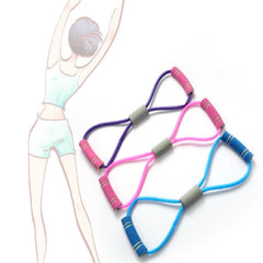 Household Latex Stretch Chest Elastic Rope Eight Character Pull Rope Fitness Equipment, Latex Elastic Rope (Blue)