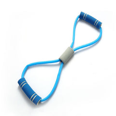 Household Latex Stretch Chest Elastic Rope Eight Character Pull Rope Fitness Equipment, Latex Elastic Rope (Blue)