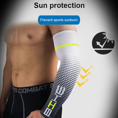 1 Pair Cool Men Cycling Running Bicycle UV Sun Protection Cuff Cover Protective Arm Sleeve Bike Sport Arm Warmers Sleeves, L, M, XL, XXL