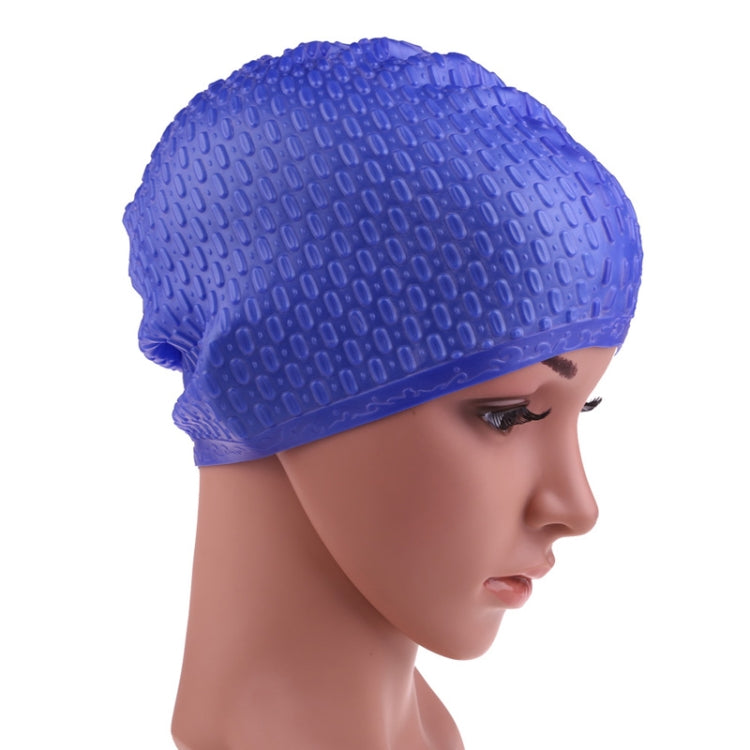 Silicone Waterproof Swimming Caps Protect Ears Long Hair Sports Swimming Cap for Adults, Silicone Long Hair Swimming Cap(Black), Silicone Long Hair Swimming Cap(Dark Blue), Silicone Long Hair Swimming Cap(Light Blue)                                    ...