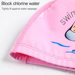 Children Swimming Cap PU Printed Cute Dolphin Pattern Elastic Swimming Cap, Children PU Swimming Cap (Dark Blue), Children PU Swimming Cap (Pink), Children PU Swimming Cap (Sky Blue)