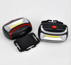 2 PCS 3W Portable Mini COB LED Headlamp Head Lamp Torch with 3 Lighting Modes