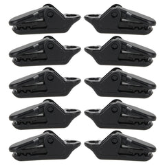 10pcs Tents Accessories Awning Wind Rope Clamp Plastic Clip Outdoor Camping Tent Alligator Cip Hook, Plastic Clip