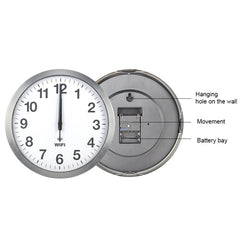 Smart Network Automatic Time Synchronization Wifi Wall Clock Modern Minimalist Silent Living Room Clock, 12 inch, 14 inch, 16 inch