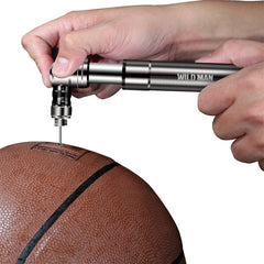 WILD MAN Mountain Road Bike Portable Bicycle Pump Us And French Mouth Universal Pump Mini Basketball Football Pump, GK8 (Red), GK8 (Silver)
