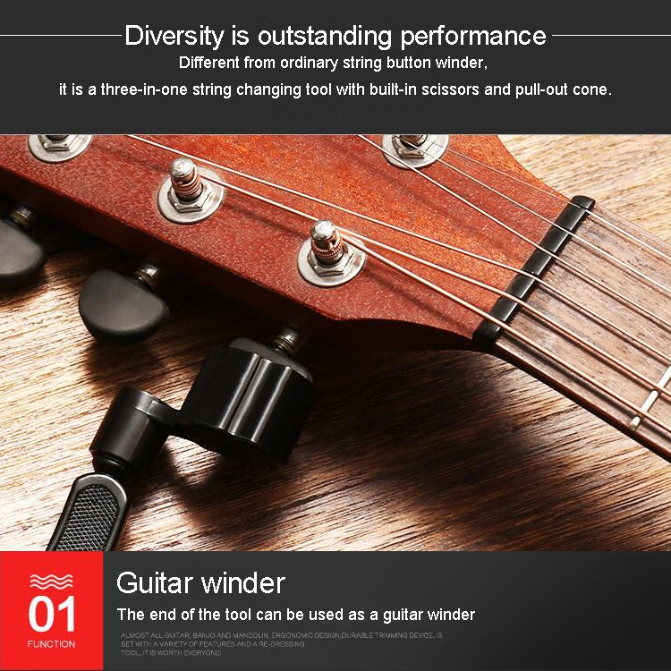 Guitar String Changing Tool Set String Trimmer Winding String Winding Three-in-one Clamp Guitar Accessories