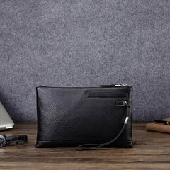Men Leather Casual Clutch Leather Smart Anti-Theft & Anti-Lost Coin Purse, Large, Small