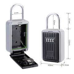 Password Key Box Wall-Mounted Metal Box Password Box Outdoor Key Anti-Theft Storage Box, Regular, Waterproof Cover