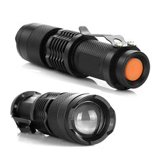 LED Outdoor Rechargeable Telescopic Zoom Mini Glare Flashlight, Single