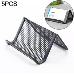 5 PCS Office Convenient Practical Metal Mesh Card Holder, 5 PCS Mesh Card Holder