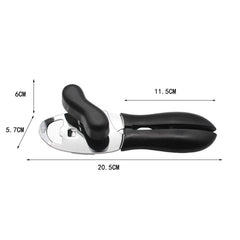 4 in 1 Multifunctional Can Opener Kitchen Household Lid Opener Canning Knife, Black, Green