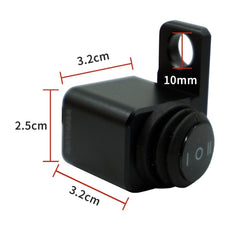 Motorcycle Off-Road Vehicle Modification Parts Aluminum Alloy Mirror Seat Switch Headlight Spotlight Double Flash Steering Switch, Waterproof One in Two Out (Hole on the Left), Waterproof One in Two Out (Hole on the Right)
