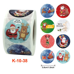 2 PCS Christmas Sticker Santa Claus Holiday Decoration Sticker Label, K-10-38, K-11-38