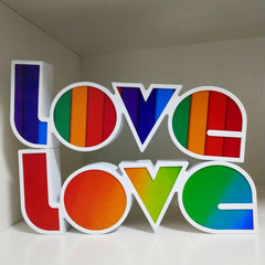 LED Letter Light Box Conjoined LOVE Shape Decoration Lamp, B