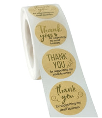 Roll Kraft Paper Hot Stamping Thanks You Baking Sticker Label, D-03, D-04
