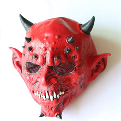 Halloween Party Haunted House Bar Hell Ox Horn Monster Horror Headgear Latex Mask, Horns