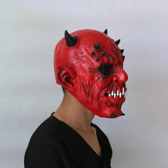 Halloween Party Haunted House Bar Hell Ox Horn Monster Horror Headgear Latex Mask, Horns