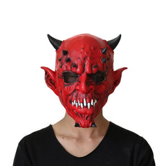 Halloween Party Haunted House Bar Hell Ox Horn Monster Horror Headgear Latex Mask, Horns
