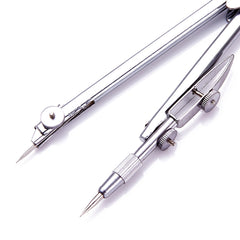 Stainless Steel Student Drawing Compass Math Geometry Tool (Included Box), Math Geometry Tool