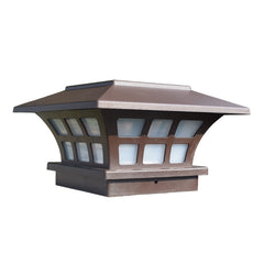 Solar Coffee Column Head Lamp Outdoor Waterproof Decorative Wall Lamp, White Light, Warm Light