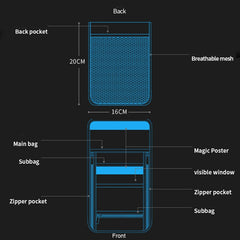Travel Storage Messenger Passport Bag Multifunctional RFID Anti-Theft Hanging Neck Document Bag Card Bag, 21x16cm