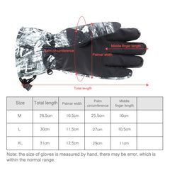 Winter Thermal Ski Gloves Outdoor Waterproof Velvet Gloves Thickening Touch Screen Motorcycle Gloves, M, L, XL