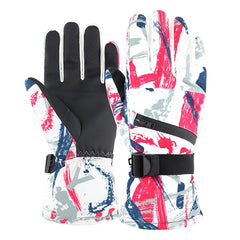 Winter Thermal Ski Gloves Outdoor Waterproof Velvet Gloves Thickening Touch Screen Motorcycle Gloves, M, L, XL
