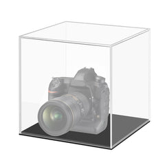 Clear Acrylic Camera Display Cover Plexiglass Display Case Countertop Box, Large 24x24x24cm, Small 10x10x10cm