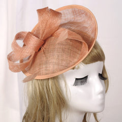 Bridal Headwear Retro Style Linen Hat, Black, White, Meat Meal, Silver Gray, Khaki, Milky White