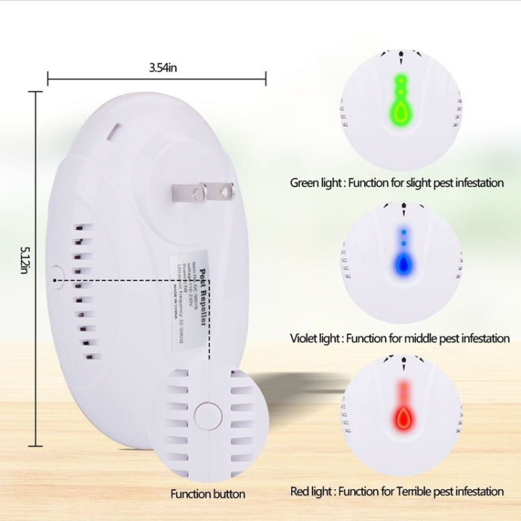 DC-9007 Ultrasonic Mosquito Repellent Portable Insect Repellent, US Plug, UK Plug, EU Plug