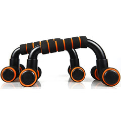 H-Shaped Push-Up Bracket Push-Up Fitness Equipment Home Indoor Chest Expansion Equipment, Black Orange, Black  Green