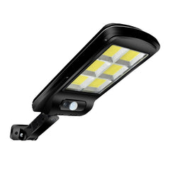 10W Solar Power Human Body Induction + Light Control Street Light Multi-Function Remote Control Outdoor Lighting, 6COB with RC