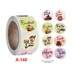 Children Reward Round Sticker Gift Decoration Sealing Sticker, A-140 2.5cm / 1inch
