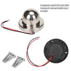 1 Pair Stainless Steel LED Navigation Light Red Green Sailing Signal Light for Marine Boat Yacht Warning Light, DC 12V, 1 Pair 12V